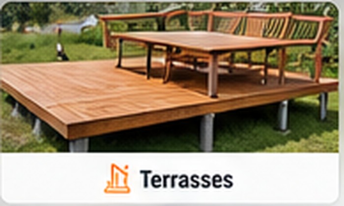 Terrasse bois sur vis d’ancrage